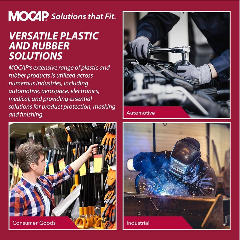 MOCAP Round Vinyl Plastic Caps – Small Cap Kit (1/16", 1/8", 3/16", 1/4", 5/16", 3/8") | Durable, Flexible Vinyl for Thread Protection, End Caps, & Surface Finishing - 10 Units Each Size - Image 5